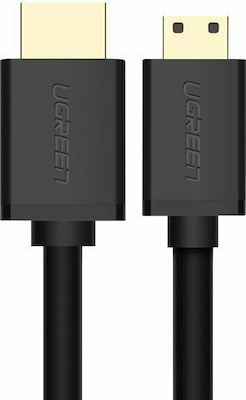 Ugreen HDMI 1.4 Cable HDMI male - mini HDMI male 1m Μαύρο