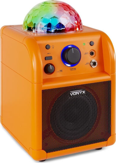 Vonyx Boxă Karaoke Cu Microfon Cu Fir Și Efecte De Iluminare SBS50 178.348 Portocalii