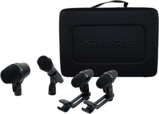 Shure PG Alta Drum Microphone Kit 4 Комплект Δυναμικό Микрофон XLR Шоково монтиран за Студио в Черен Цвят