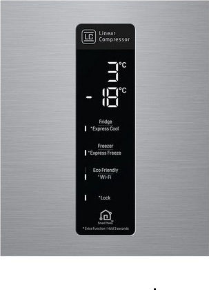 LG Ψυγειοκαταψύκτης 461lt Total NoFrost Υ185xΠ70.5xΒ74εκ. Inox GBF567PZCMB