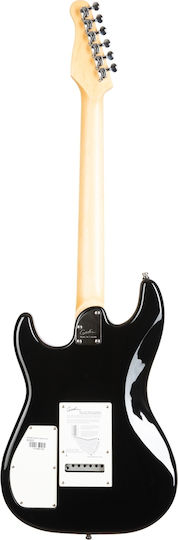 Godin Session LTD Electric Guitar Stratocaster with HSS Pickup Configuration Black High Gloss