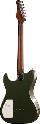 Godin Electric Guitar Stadium '59 with SS Pickups Layout, Rosewood Fretboard in Desert Green Rn