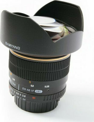 Samyang Full Frame Camera Lens 14mm F2.8 IF ED UMC Aspherical Fisheye for Sony A Mount Black