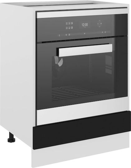 Lower Oven Cabinet Black 60x46x81.5cm