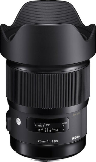 Sigma Full Frame Camera Lens 20mm f/1.4 DG HSM Wide Angle for Canon EF Mount Black