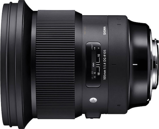 Sigma Пълен кадър Фотообектив 105mm F1.4 DG HSM Телефото за Sony E Монтаж Черен
