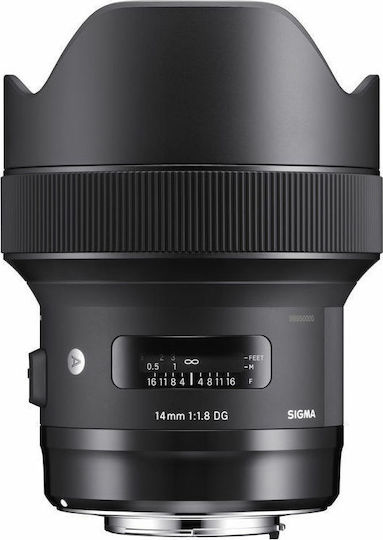 Sigma Full Frame Φωτογραφικός Φακός 14mm f/1.8 DG HSM Art Fisheye / Wide Angle για Sony E Mount Μαύρος