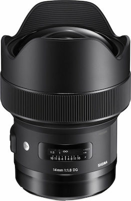 Sigma Full Frame Φωτογραφικός Φακός 14mm f/1.8 DG HSM Art Fisheye / Wide Angle για Sony E Mount Black