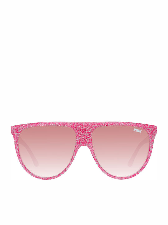 Victoria's Secret Women's Sunglasses with Pink Plastic Frame and Pink Lens PK0015 72T