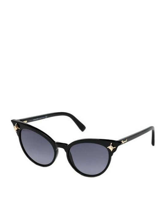 Dsquared2 Women's Sunglasses with Black Plastic Frame and Gray Gradient Lens DQ0239/S 01B