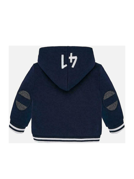 Mayoral Boys Hooded Sweatshirt with Zipper Blue