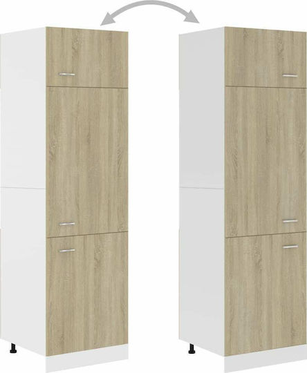 Шкаф за Хладилник Sonoma Oak 60x57x207бр
