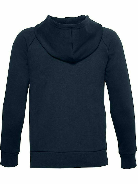 Under Armour Boys Athleisure Hooded Sweatshirt Rival with Zipper Navy Blue