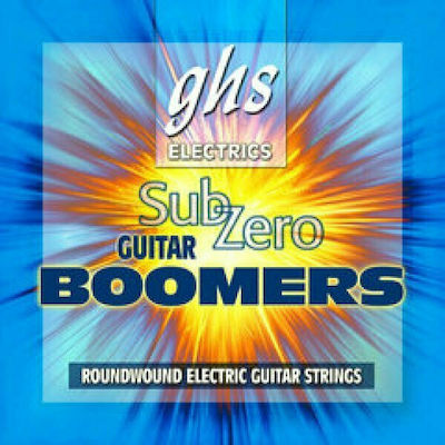 GHS Strings Set Oțel placat cu nichel de Corzi pentru Chitară electrică Sub-Zero Boomers Extra Light Set 9 - 42"