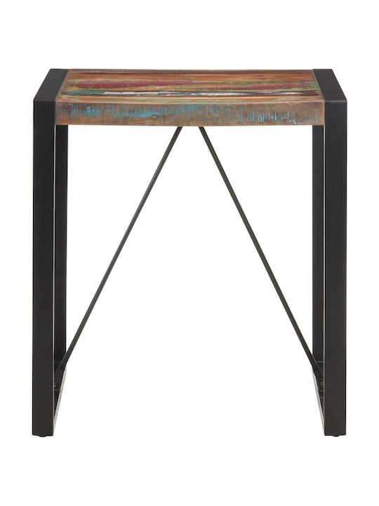 Square Table Kitchen from Solid Wood & Metal 70x70x75cm