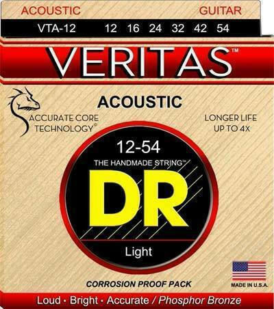 DR Veritas VTA-12 Set Corzi Pentru Chitară Acustică Fosfor Bronz 12 - 54 Light