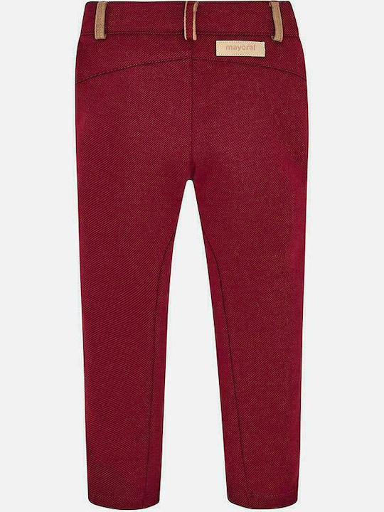 Mayoral Kids Fabric Trousers Burgundy