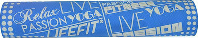 Lifefit Yoga/Pilates Mat Blue (183x61x0.4cm)