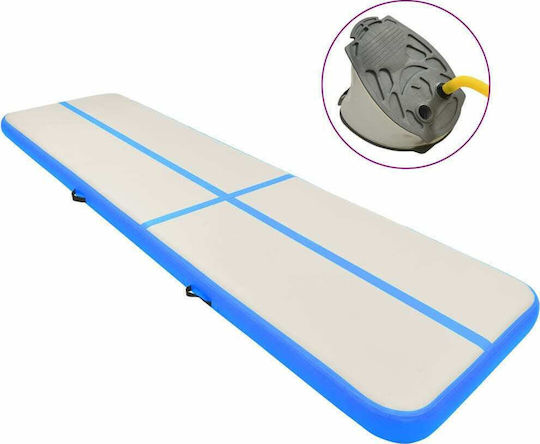 vidaXL Fitnessmatte für Kunstturnen Blau mit Pumpe (800x100x20cm)