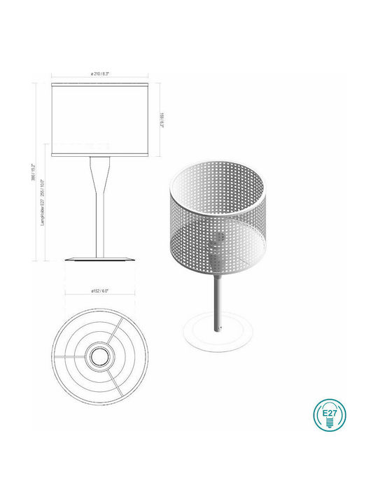 Faro Barcelona Mambo Metal Vintage Table Lamp for Socket E27 LED with Brown Shade and Black Base