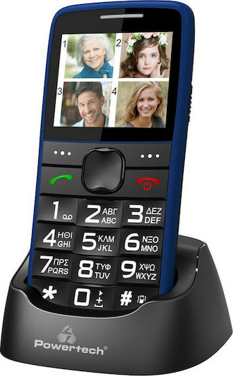 Powertech Sentry Eco Dual-SIM Handy mit Großen Tasten Blau