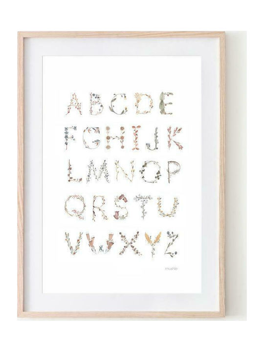 Mushie Εκπαιδευτική Παιδική Αφίσα Medium Alphabet International 29.7x42εκ.