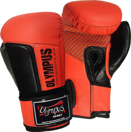 Olympus Sport Dx350 Performance Synthetic Leather Boxing Competition Gloves Red