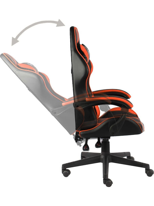 vidaXL Racing Геймърски стол Black/Orange Stripes
