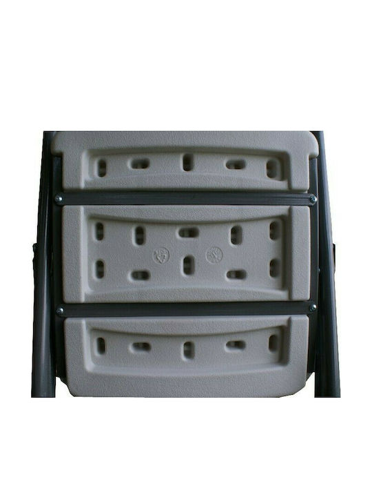 Scaun de exterior Metalic Alb 43x55x80cm