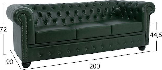 Chesterfield Τριθέσιος από Δερματίνη Chesterfield Τριθέσιος από Δερματίνη
