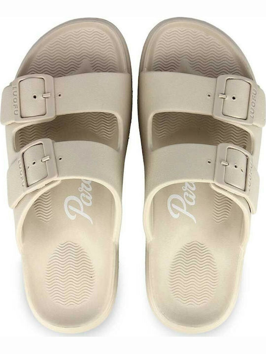 Flip Flops in Sandal Style in Beige Colour