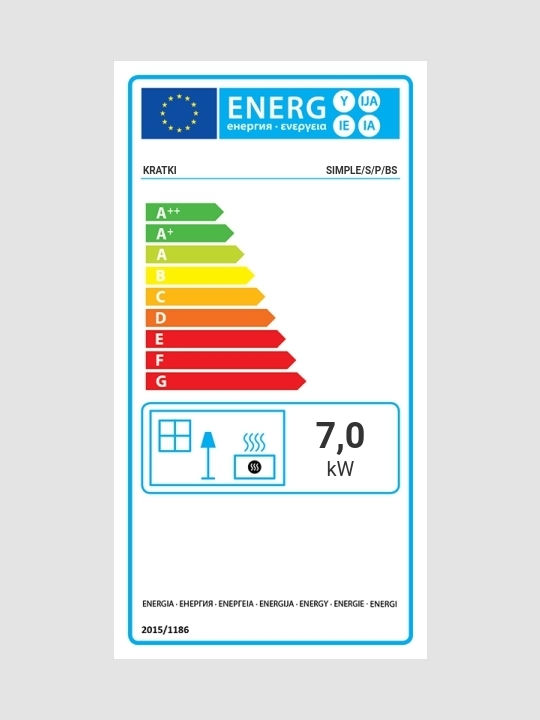 Kratki Simple S P BS Ενεργειακό Τζάκι Κασέτα Ξύλου 7kW Δεξιά Γωνία με Ανοιγόμενη Πόρτα