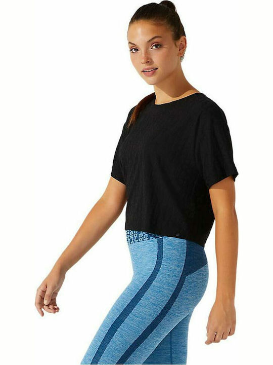Γυναικείο Crop Top Κοντομάνικο Μαύρο
