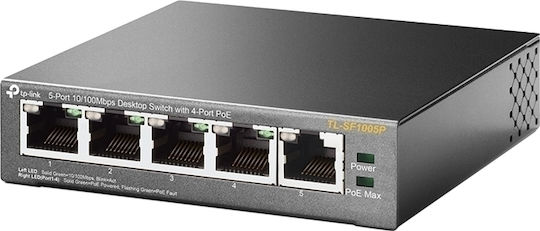 TP-LINK TL-SF1005P v2 Unmanaged L2 Switch με 5 Θύρες Ethernet