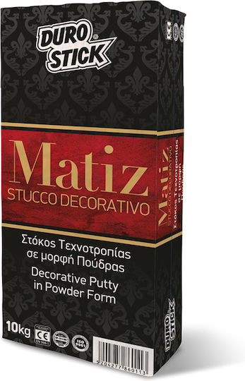 Durostick Matiz Stucco Decorativo Στόκος Γενικής Χρήσης Ακρυλικός Διακοσμητικός Τεχνοτροπίας Λευκός 5kg