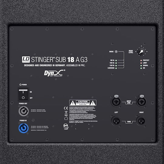 LD Systems Stinger SUB 18 A G3 LDESUB18AG3 Αυτοενισχυόμενο Subwoofer PA 800W 18" 67.7x74x54.7εκ.