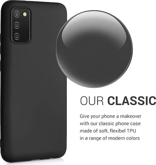 KWmobile Back Cover Σιλικόνης Μαύρο (Galaxy A02s)