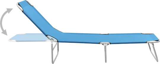 vidaXL Strandliegen Hellblau Faltbar 189x58x27cm. 1Stück