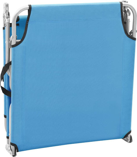 vidaXL Strandliegen Hellblau Faltbar 189x58x27cm. 1Stück