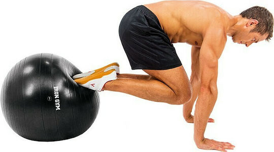 Iron Gym Топка Пилатес 75см в Черен Цвят