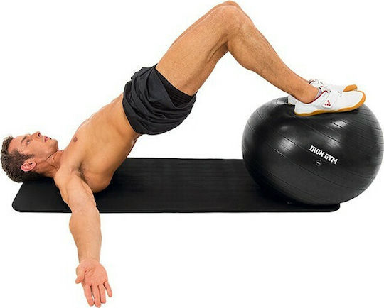 Iron Gym Топка Пилатес 75см в Черен Цвят