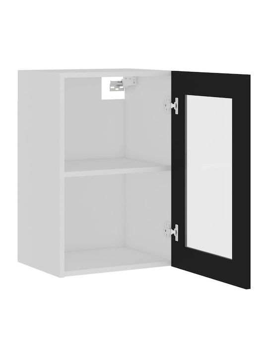 Wall Cabinet Μαύρο L40xW31xH60cm