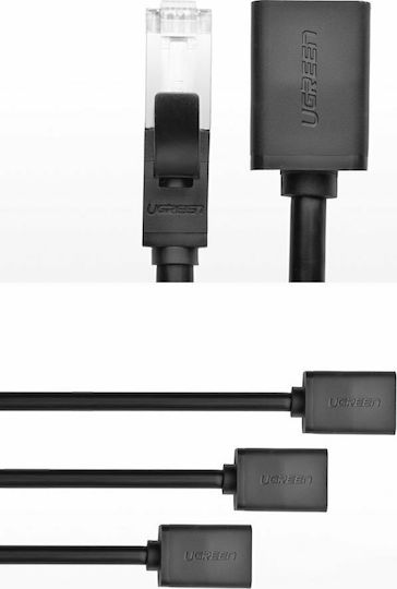Ugreen F/FTP Cat.6 (Gigabit) Καλώδιο Δικτύου Ethernet 2m Μαύρο