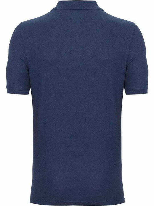 Fynch Hatton Ανδρικό T-shirt Polo Navy Μπλε