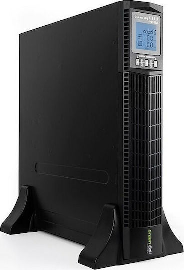 Green Cell RTII UPS On-Line 1000VA 900W with 6 IEC Power Plugs