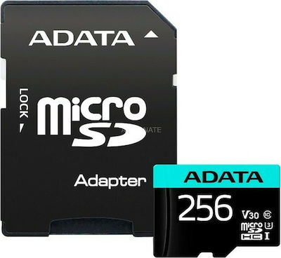 Adata Premier Pro microSDXC 256GB Class 10 U3 V30 A2 UHS-I με αντάπτορα