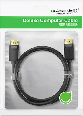 Ugreen Cable DisplayPort male - DisplayPort male 2m Μαύρο (10211)