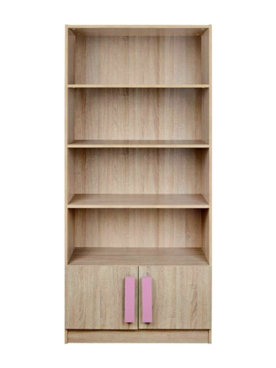 Playroom Βιβλιοθήκη Δαπέδου Ξύλινη Sonama-Pink 80x35x180cm
