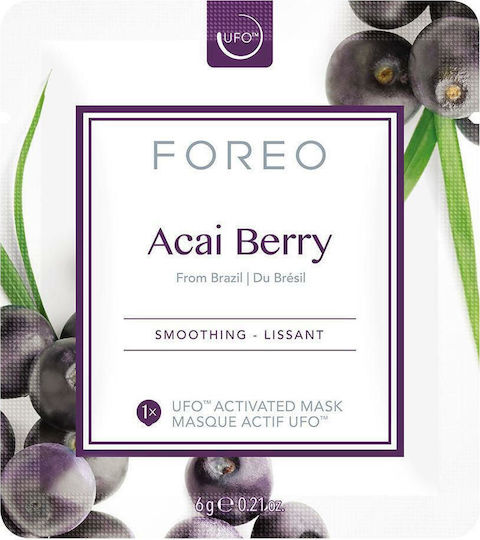 Foreo Acai Berry Μάσκα Ομορφιάς Προσώπου για Λείανση 6 τμχ x 6gr
