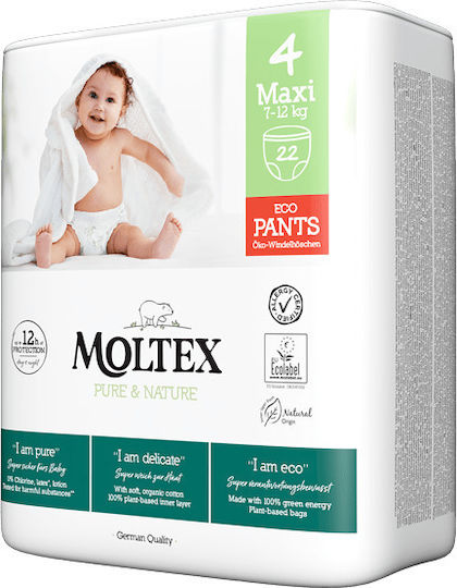 Moltex Панталони за пелени Pure + Nature Maxi Pants № 4 за 7-12 kgкг 22бр